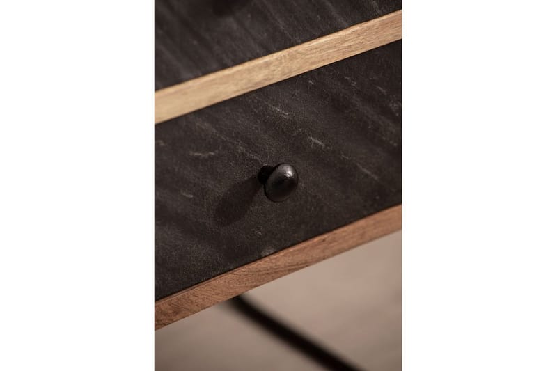 Sängbord Wohnling Massivt trä med 2 flytande lådor i en metallram - Möbler - Bord & matgrupp - Avlastningsbord & sidobord - Sängbord & nattduksbord