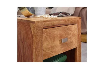 Sängbord Wohnling Massivt trä med låda hylla lantligt - Möbler - Bord & matgrupp - Avlastningsbord & sidobord - Sängbord & nattduksbord