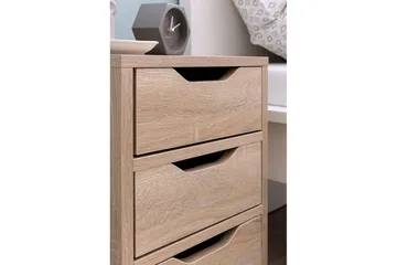 Sängbord Wohnling med 3 lådor i en enkel, modern design för boxspring-säng Sonoma - Sonoma - Möbler - Bord & matgrupp - Avlastningsbord & sidobord - Sängbord & nattduksbord