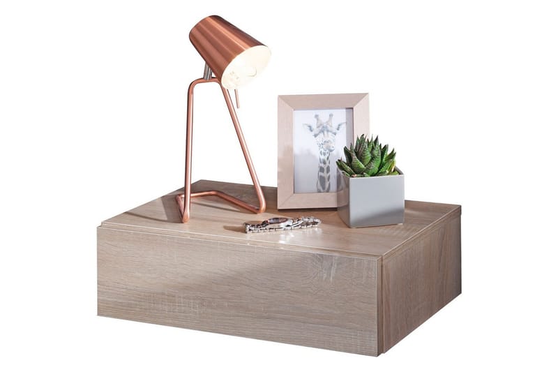 Sängbord Wohnling med låda för väggmontering, svävande utseende Sonoma - Sonoma - Möbler - Bord & matgrupp - Avlastningsbord & sidobord - Sängbord & nattduksbord