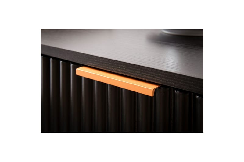 Sängbord Wohnling Modern look med 2 lådor tillverkade av spånskiva med ek-effekt glansiga höjdpunkter - Möbler - Bord & matgrupp - Avlastningsbord & sidobord - Sängbord & nattduksbord