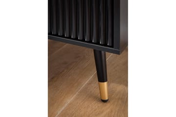 Sängbord Wohnling Modern look med 2 lådor tillverkade av spånskiva med ek-effekt glansiga höjdpunkter - Möbler - Bord & matgrupp - Avlastningsbord & sidobord - Sängbord & nattduksbord