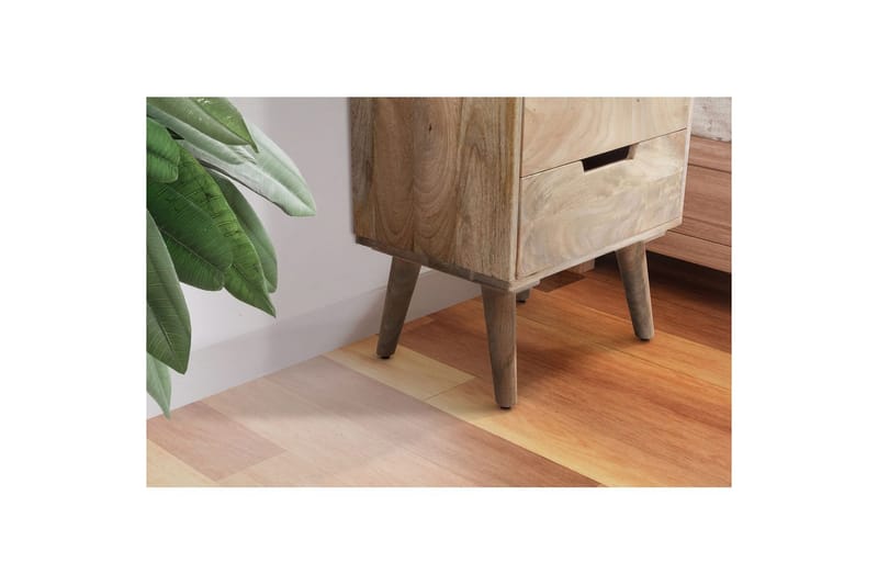 Sängbord Wohnling Modern look med 3 lådor tillverkade av massivt mangoträ en förvaringshylla - Möbler - Bord & matgrupp - Avlastningsbord & sidobord - Sängbord & nattduksbord