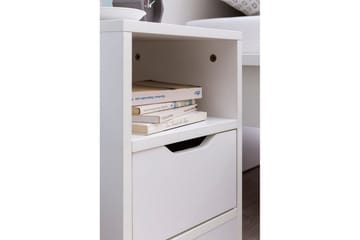 Sängbord Wohnling Vit med 1 låda Enkel modern design och hylla - Möbler - Bord & matgrupp - Avlastningsbord & sidobord - Sängbord & nattduksbord
