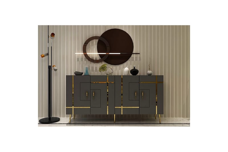 Safiya Konsollbord 150 cm - Guld/Antracit - Möbler - Bord & matgrupp - Avlastningsbord & sidobord - Konsolbord & hallbord