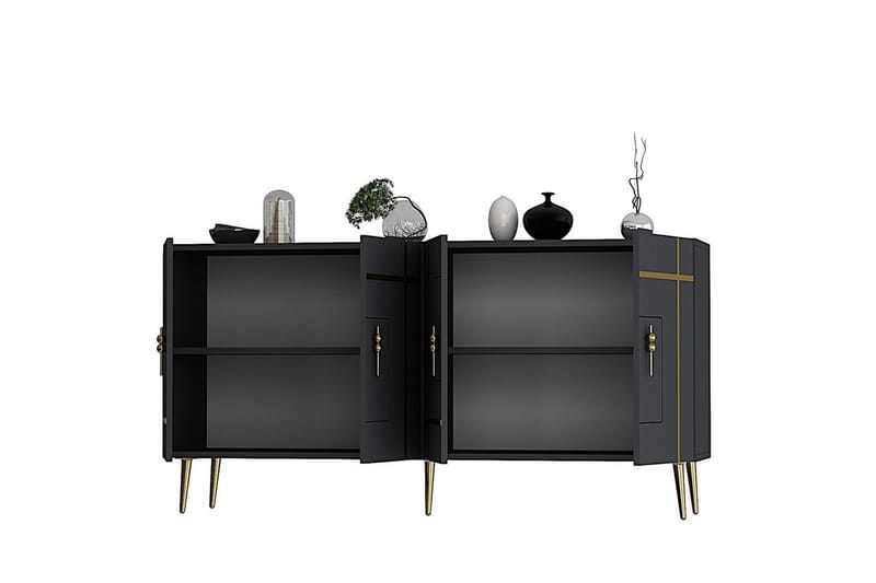 Safiya Konsollbord 150 cm - Guld/Antracit - Möbler - Bord & matgrupp - Avlastningsbord & sidobord - Konsolbord & hallbord