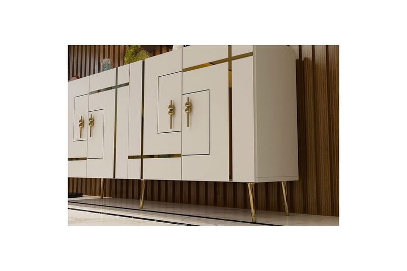 Safiya Konsollbord 150 cm - Guld/Vit - Möbler - Bord & matgrupp - Avlastningsbord & sidobord - Konsolbord & hallbord