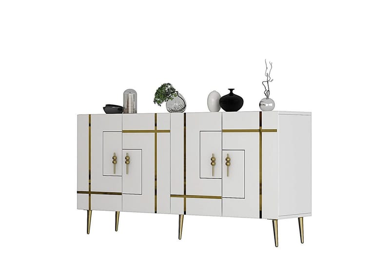 Safiya Konsollbord 150 cm - Guld/Vit - Möbler - Bord & matgrupp - Avlastningsbord & sidobord - Konsolbord & hallbord
