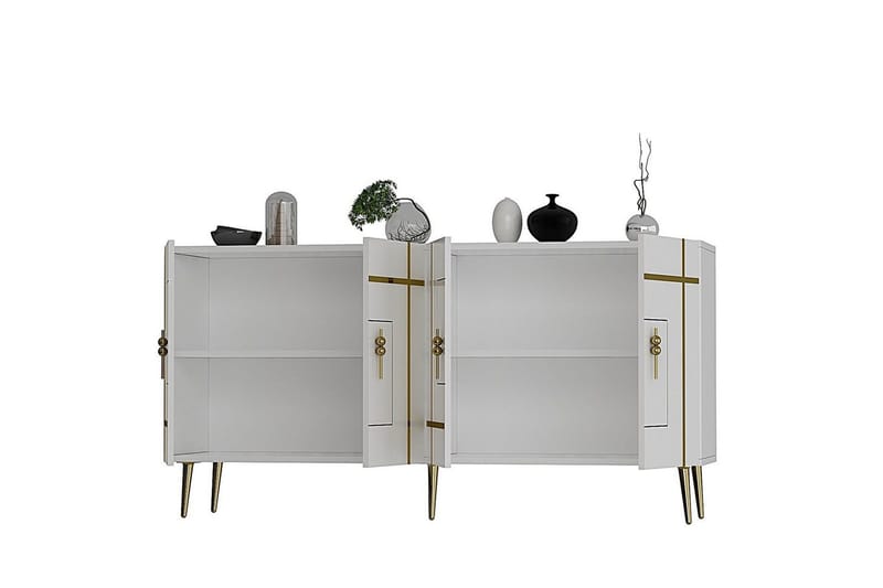 Safiya Konsollbord 150 cm - Guld/Vit - Möbler - Bord & matgrupp - Avlastningsbord & sidobord - Konsolbord & hallbord