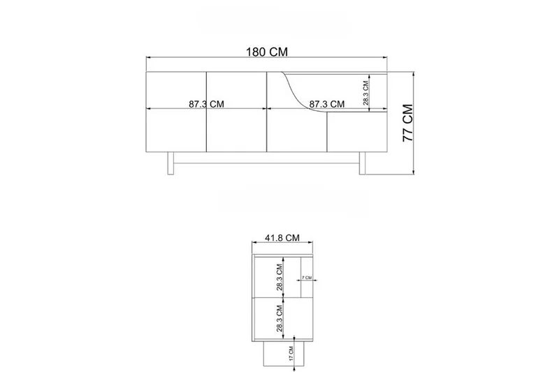 Safiya Konsollbord 180 cm - Beige - Möbler - Bord & matgrupp - Avlastningsbord & sidobord - Konsolbord & hallbord