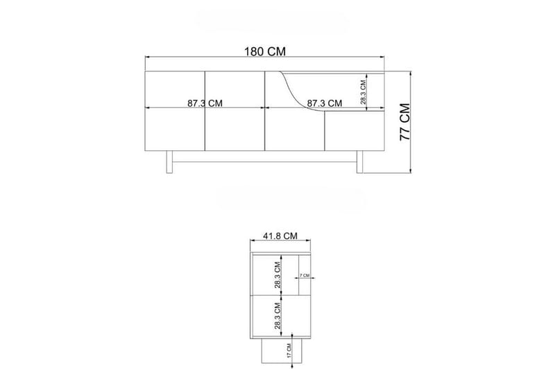 Safiya Konsollbord 180 cm - Beige - Möbler - Bord & matgrupp - Avlastningsbord & sidobord - Konsolbord & hallbord