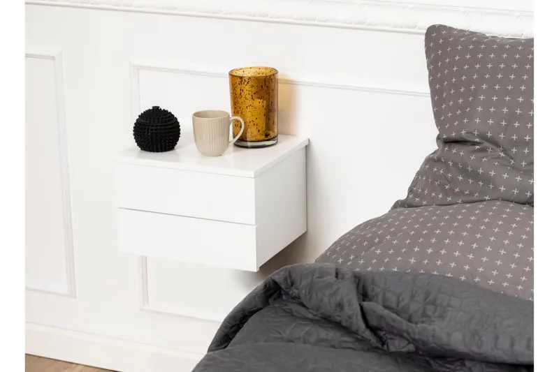 Salmani Sängbord 32 cm - Vit - Möbler - Bord & matgrupp - Avlastningsbord & sidobord - Sängbord & nattduksbord