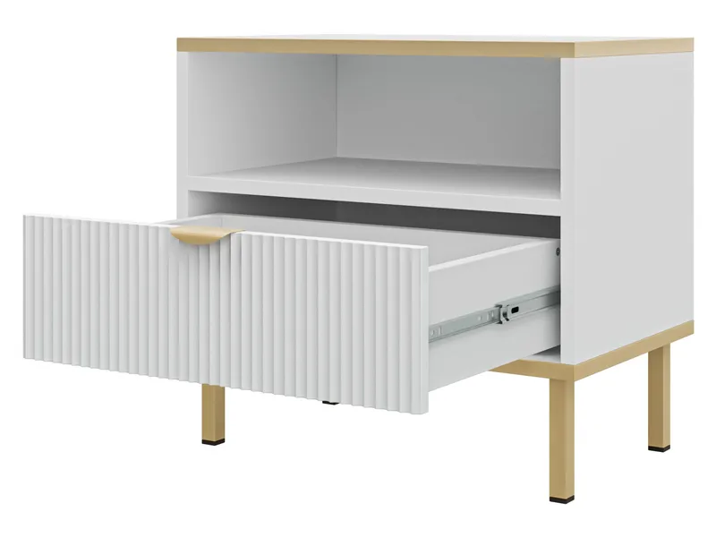 Salmor Sängbord 50 cm - Vit - Möbler - Bord & matgrupp - Avlastningsbord & sidobord - Sängbord & nattduksbord