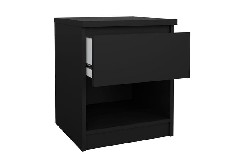 Salomns Kvadratiskt Sängbord 40,4 cm i Målat Trä med Lådor - Svart - Möbler - Bord & matgrupp - Avlastningsbord & sidobord - Sängbord & nattduksbord