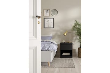 Salomns Kvadratiskt Sängbord 40,4 cm i Målat Trä med Lådor - Svart - Möbler - Bord & matgrupp - Avlastningsbord & sidobord - Sängbord & nattduksbord