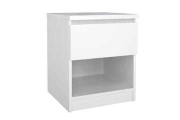 Salomns Kvadratiskt Sängbord 40,4 cm i Målat Trä med Lådor - Vit - Möbler - Bord & matgrupp - Avlastningsbord & sidobord - Sängbord & nattduksbord