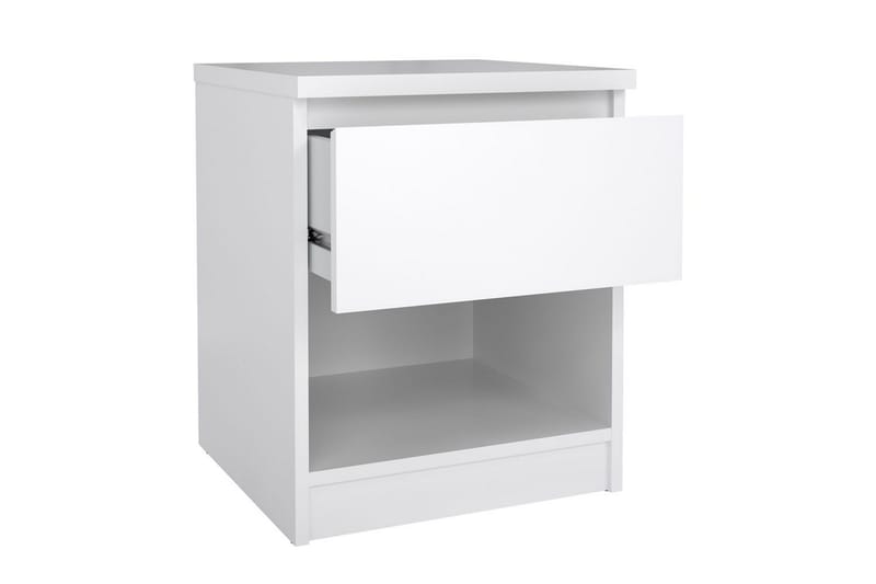 Salomns Kvadratiskt Sängbord 40,4 cm i Målat Trä med Lådor - Vit - Möbler - Bord & matgrupp - Avlastningsbord & sidobord - Sängbord & nattduksbord