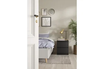 Salomns Rektangulärt Sängbord 40,4 cm i Målat Trä med Lådor - Kolgrå - Möbler - Bord & matgrupp - Avlastningsbord & sidobord - Sängbord & nattduksbord