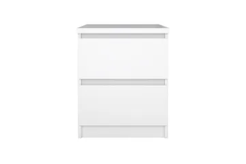 Salomns Rektangulärt Sängbord 40,4 cm i Målat Trä med Lådor - Vit - Möbler - Bord & matgrupp - Avlastningsbord & sidobord - Sängbord & nattduksbord