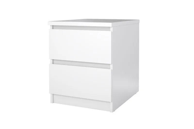 Salomns Rektangulärt Sängbord 40,4 cm i Målat Trä med Lådor - Vit - Möbler - Bord & matgrupp - Avlastningsbord & sidobord - Sängbord & nattduksbord
