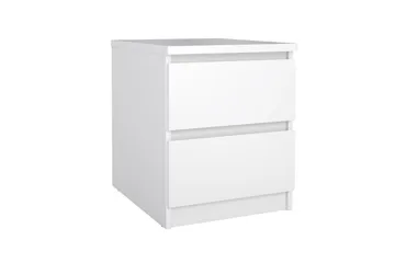 Salomns Rektangulärt Sängbord 40,4 cm i Målat Trä med Lådor - Vit - Möbler - Bord & matgrupp - Avlastningsbord & sidobord - Sängbord & nattduksbord