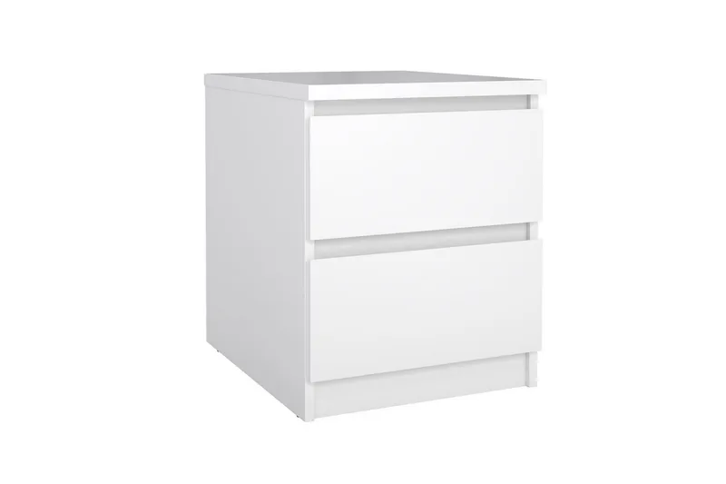 Salomns Rektangulärt Sängbord 40,4 cm i Målat Trä med Lådor - Vit - Möbler - Bord & matgrupp - Avlastningsbord & sidobord - Sängbord & nattduksbord