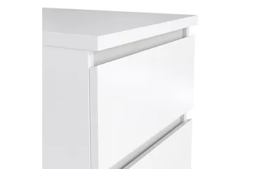 Salomns Rektangulärt Sängbord 40,4 cm i Målat Trä med Lådor - Vit - Möbler - Bord & matgrupp - Avlastningsbord & sidobord - Sängbord & nattduksbord