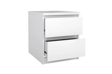 Salomns Rektangulärt Sängbord 40,4 cm i Målat Trä med Lådor - Vit - Möbler - Bord & matgrupp - Avlastningsbord & sidobord - Sängbord & nattduksbord