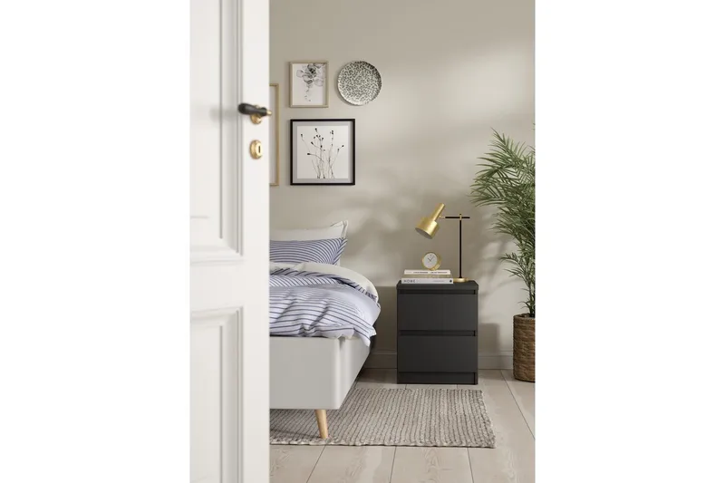 Salomns Sängbord 40,4 cm - Grå - Möbler - Bord & matgrupp - Avlastningsbord & sidobord - Sängbord & nattduksbord