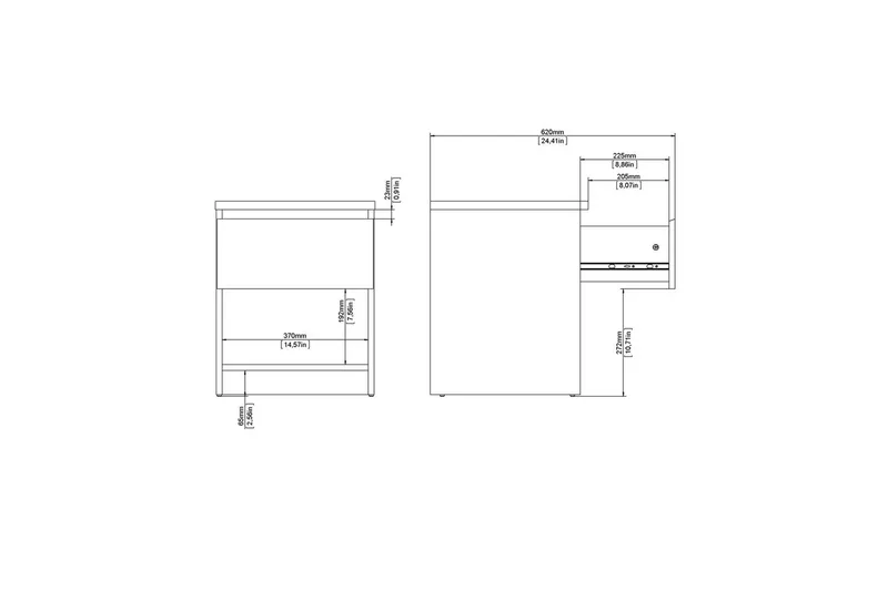 Salomns Sängbord 40,4 cm - Svart - Möbler - Bord & matgrupp - Avlastningsbord & sidobord - Sängbord & nattduksbord