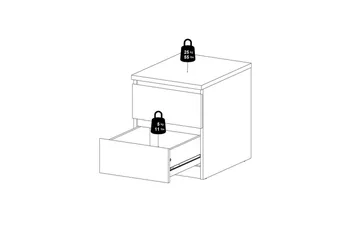 Salomns Sängbord 40,4 cm - Vit - Möbler - Bord & matgrupp - Avlastningsbord & sidobord - Sängbord & nattduksbord
