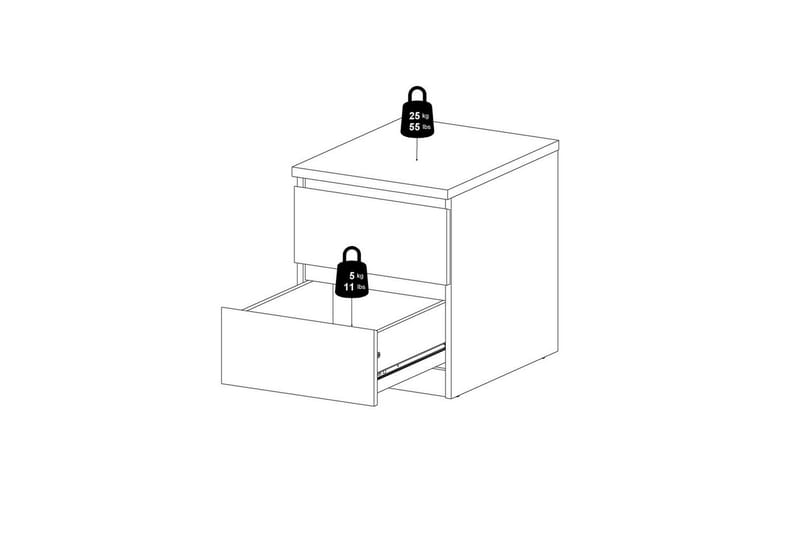 Salomns Sängbord 40,4 cm - Vit - Möbler - Bord & matgrupp - Avlastningsbord & sidobord - Sängbord & nattduksbord