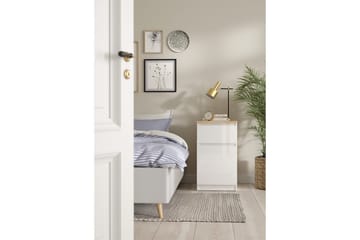 Salomns Sängbord 40 cm - Vit - Möbler - Bord & matgrupp - Avlastningsbord & sidobord - Sängbord & nattduksbord