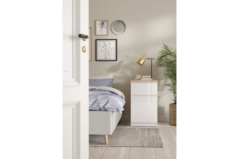 Salomns Sängbord 40 cm - Vit - Möbler - Bord & matgrupp - Avlastningsbord & sidobord - Sängbord & nattduksbord