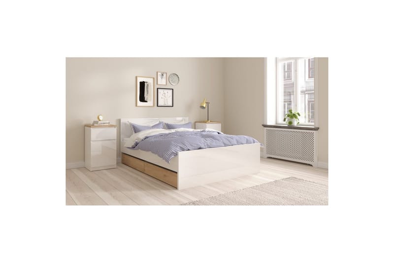 Salomns Sängbord 40 cm - Vit - Möbler - Bord & matgrupp - Avlastningsbord & sidobord - Sängbord & nattduksbord