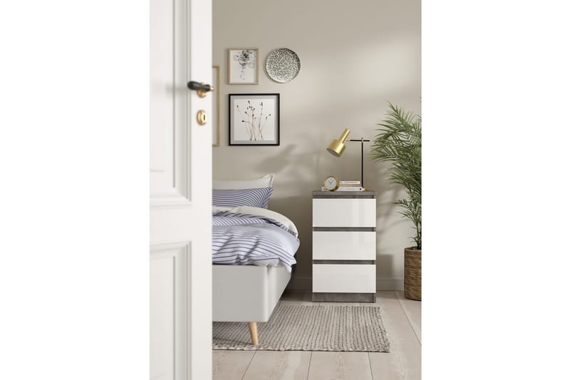 Salomns Sängbord 40 cm - Vit - Möbler - Bord & matgrupp - Avlastningsbord & sidobord - Sängbord & nattduksbord