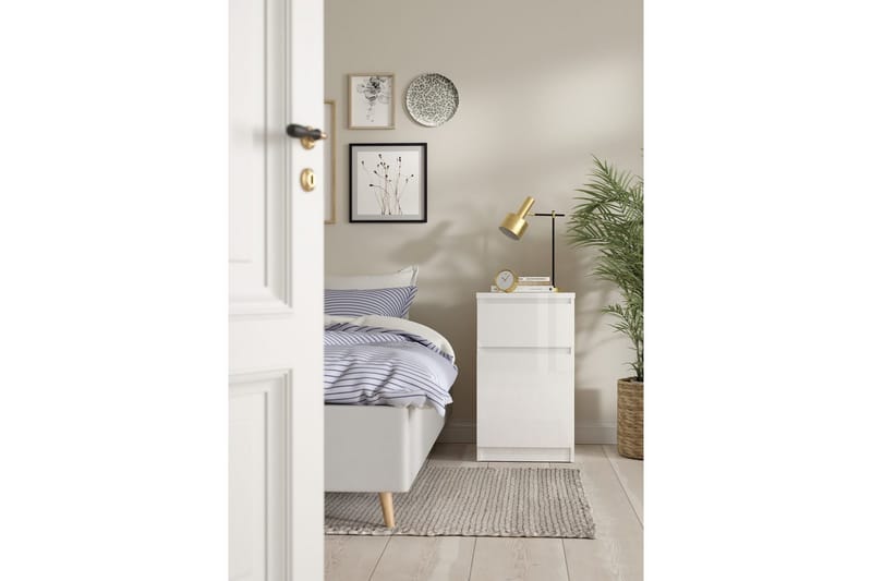 Salomns Sängbord 40 cm - Vit - Möbler - Bord & matgrupp - Avlastningsbord & sidobord - Sängbord & nattduksbord