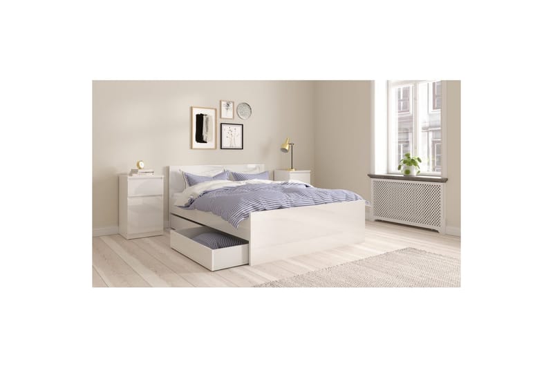 Salomns Sängbord 40 cm - Vit - Möbler - Bord & matgrupp - Avlastningsbord & sidobord - Sängbord & nattduksbord
