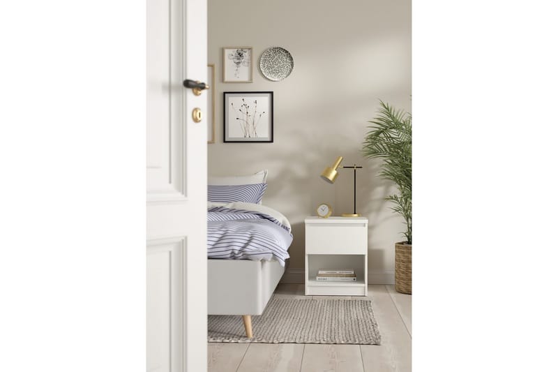 Salomns Sängbord 40 cm - Vit - Möbler - Bord & matgrupp - Avlastningsbord & sidobord - Sängbord & nattduksbord