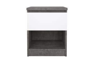 Salomns Sängbord 40 cm - Vit/Mörkgrå - Möbler - Bord & matgrupp - Avlastningsbord & sidobord - Sängbord & nattduksbord