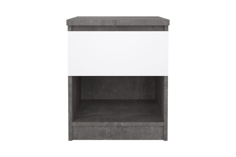 Salomns Sängbord 40 cm - Vit/Mörkgrå - Möbler - Bord & matgrupp - Avlastningsbord & sidobord - Sängbord & nattduksbord