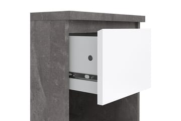 Salomns Sängbord 40 cm - Vit/Mörkgrå - Möbler - Bord & matgrupp - Avlastningsbord & sidobord - Sängbord & nattduksbord