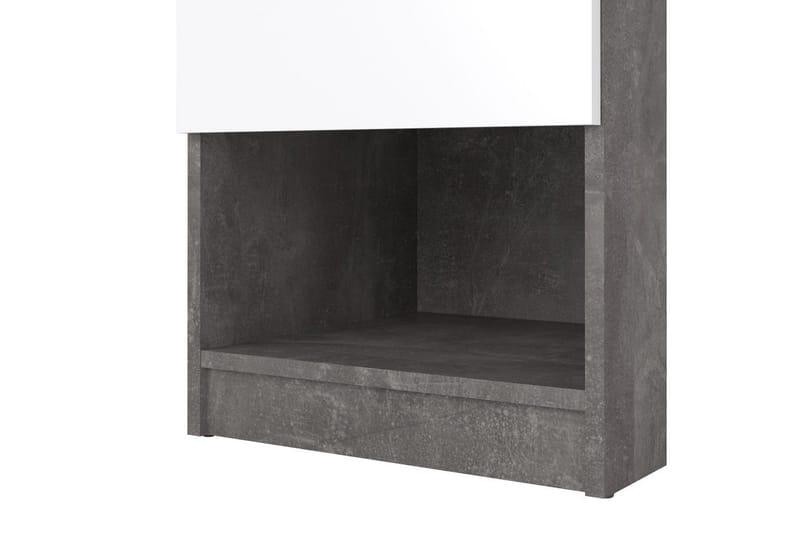 Salomns Sängbord 40 cm - Vit/Mörkgrå - Möbler - Bord & matgrupp - Avlastningsbord & sidobord - Sängbord & nattduksbord