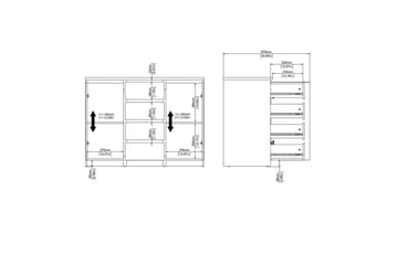 Salomns Skänk 120,8 cm - Vit - Förvaring - Förvaringsmöbler - Sideboard & skänk