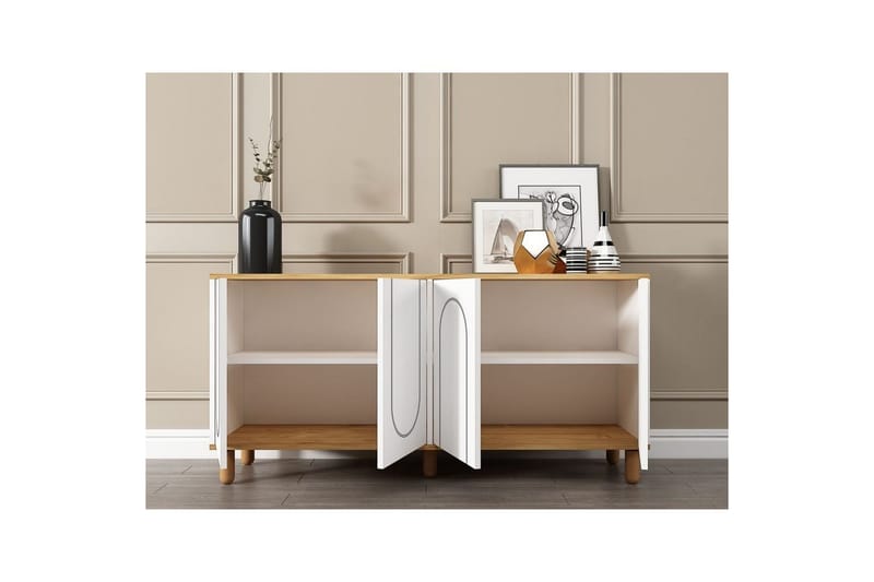 Salven Konsollbord 150 cm - Ek/Vit - Möbler - Bord & matgrupp - Avlastningsbord & sidobord - Konsolbord & hallbord