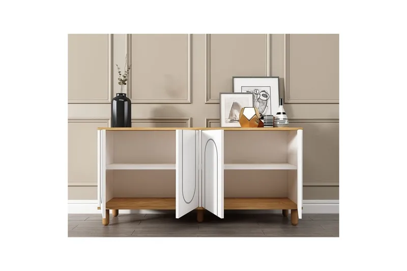 Salven Konsollbord 150 cm - Ek/Vit - Möbler - Bord & matgrupp - Avlastningsbord & sidobord - Konsolbord & hallbord