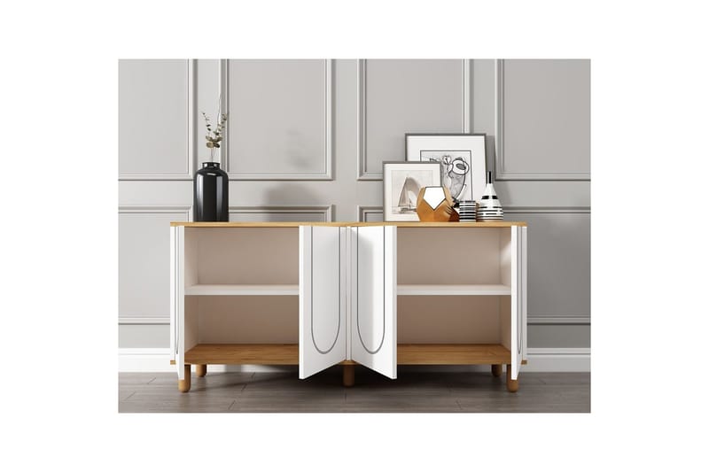 Salven Konsollbord 150 cm - Ek/Vit - Möbler - Bord & matgrupp - Avlastningsbord & sidobord - Konsolbord & hallbord