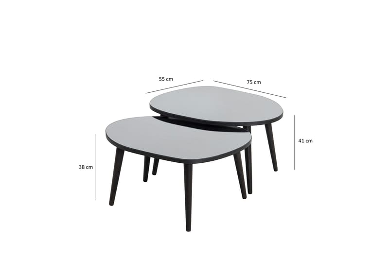 Samtens Satsbord - Svart - Möbler - Bord & matgrupp - Avlastningsbord & sidobord - Satsbord