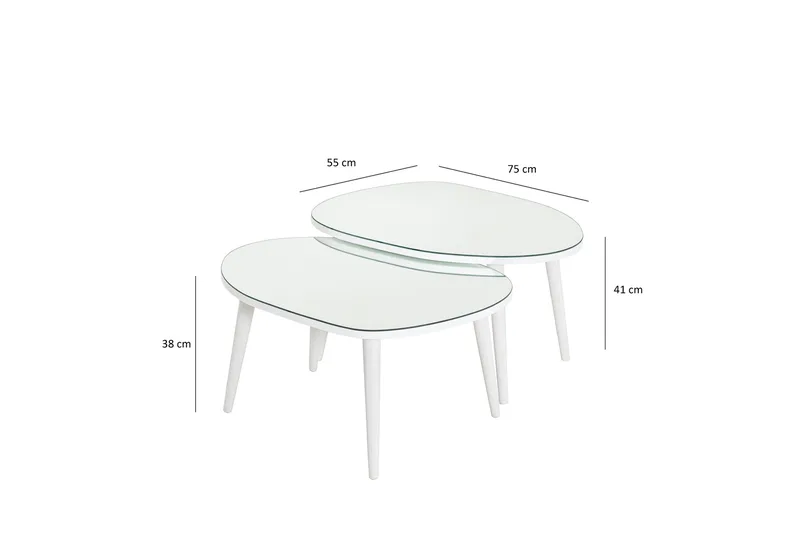 Samtens Satsbord - Vit - Möbler - Bord & matgrupp - Avlastningsbord & sidobord - Satsbord