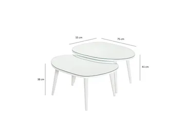 Samtens Satsbord - Vit - Möbler - Bord & matgrupp - Avlastningsbord & sidobord - Satsbord